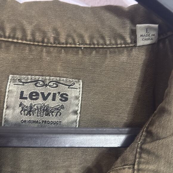 Levi's Women Khaki Utility Jacket Size Large - Picture 9 of 10
